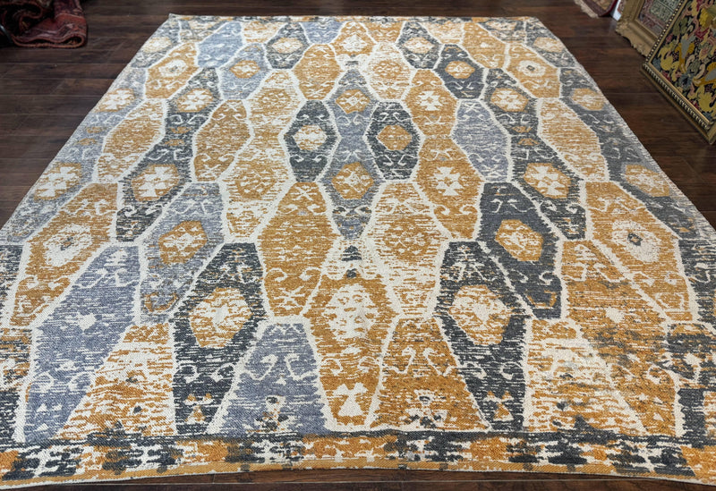 Handmade Contemporary Modern Indian Rug 8x10, Colorful by Jewel Rugs