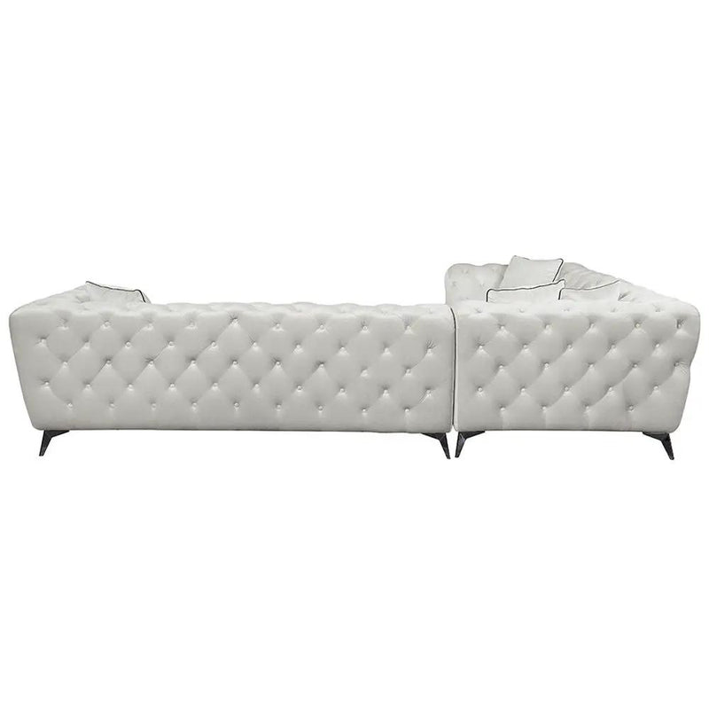 Atronia - Sectional Sofa With 4 Pillows - Beige Fabric by Unique Piece Furniture