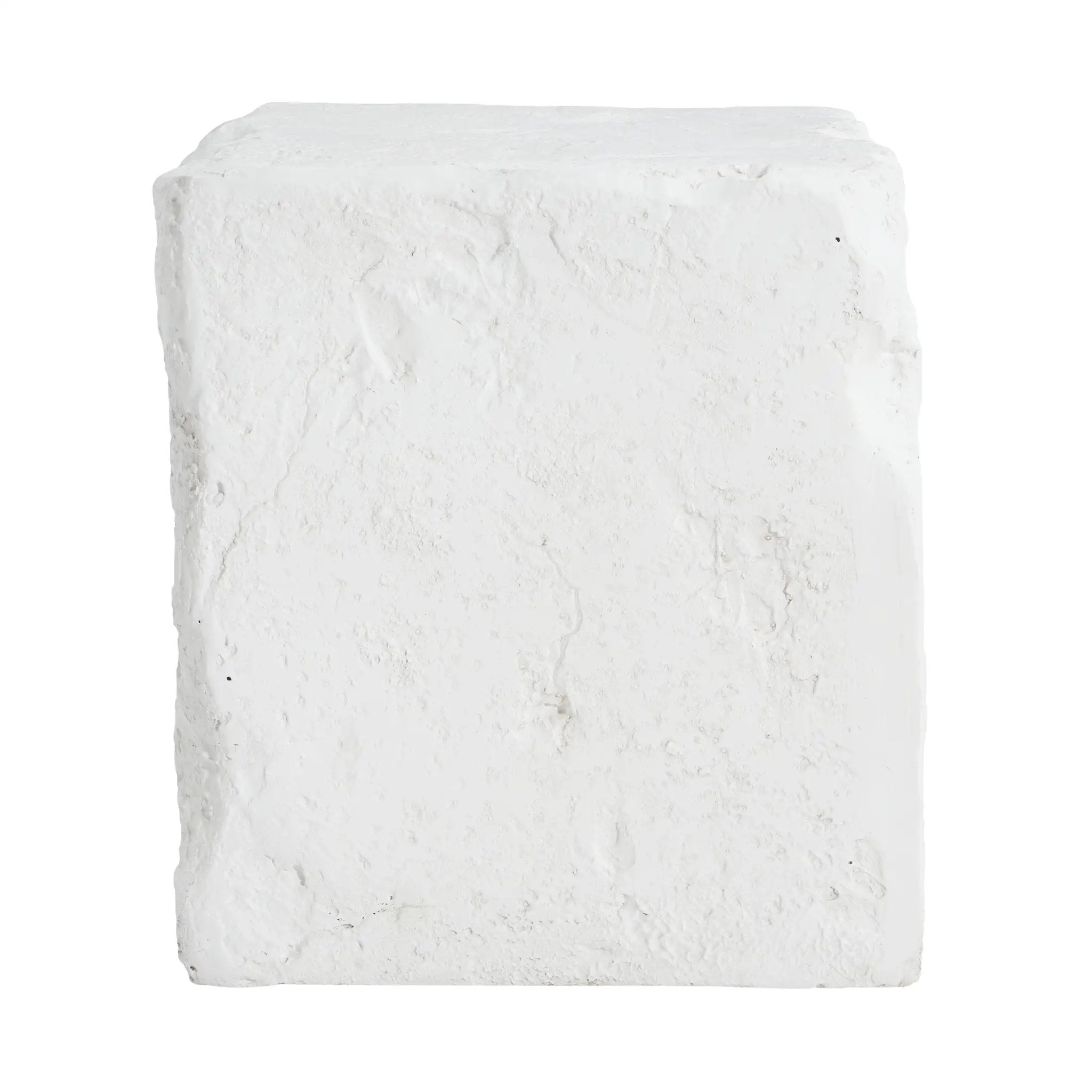 Lyra Outdoor Patio Karst Cave Inspired MGO Side Table White by HouseOfZazla