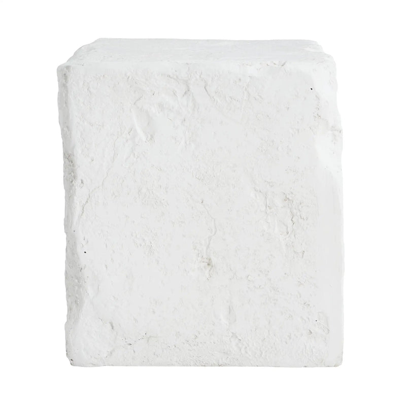 Lyra Outdoor Patio Karst Cave Inspired MGO Side Table White by HouseOfZazla