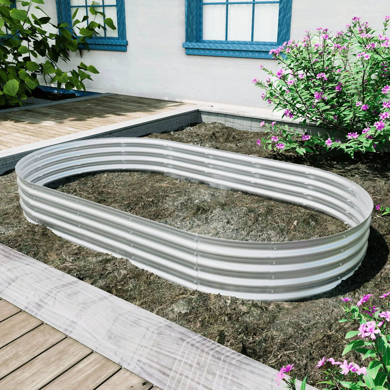Heavy Duty Galvanized Raised Garden Bed Kit For Vegetables, Flowers & Herbs by HouseOfZazla
