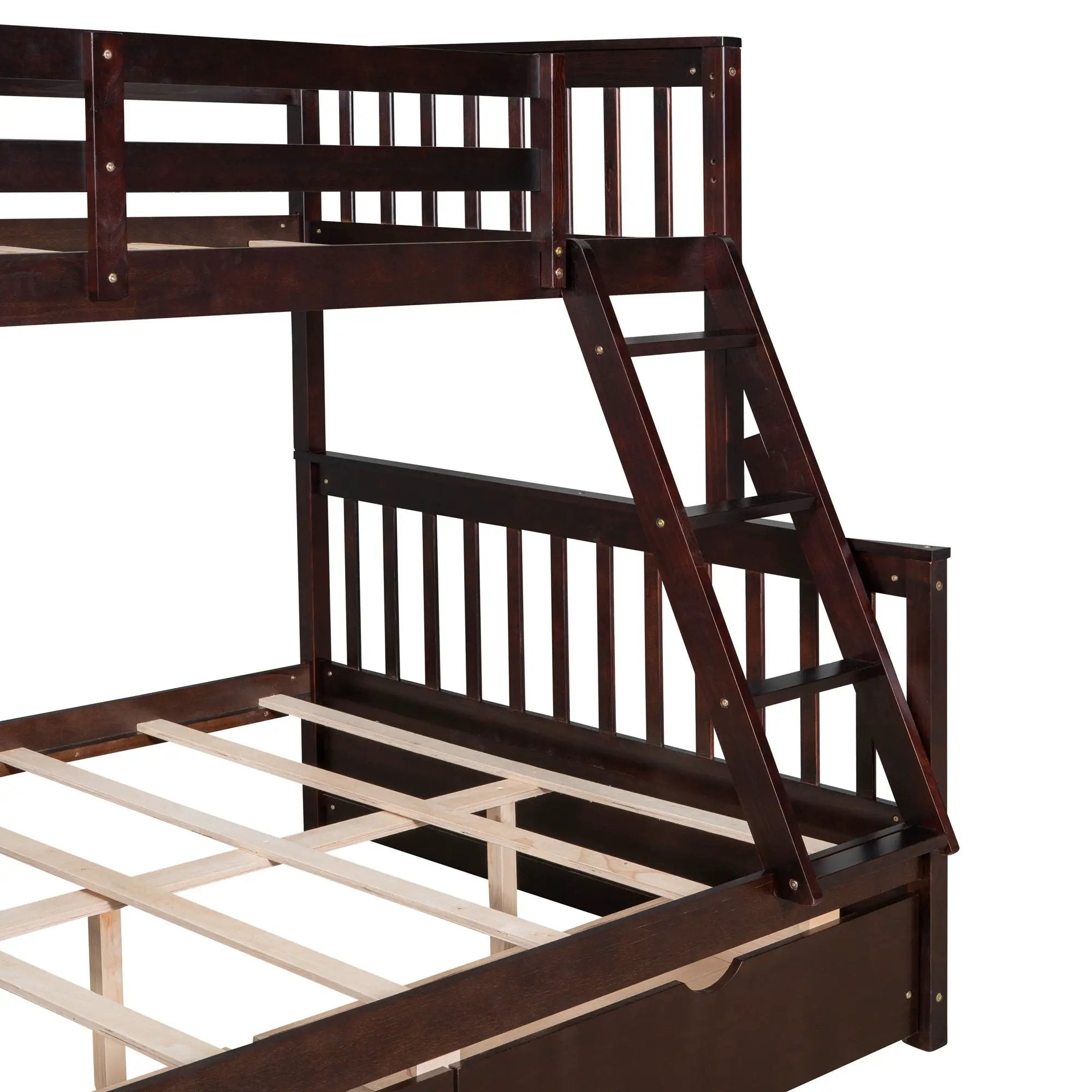 Bunk Bed With Ladders And 2 Storage Drawers by Unique Piece Furniture