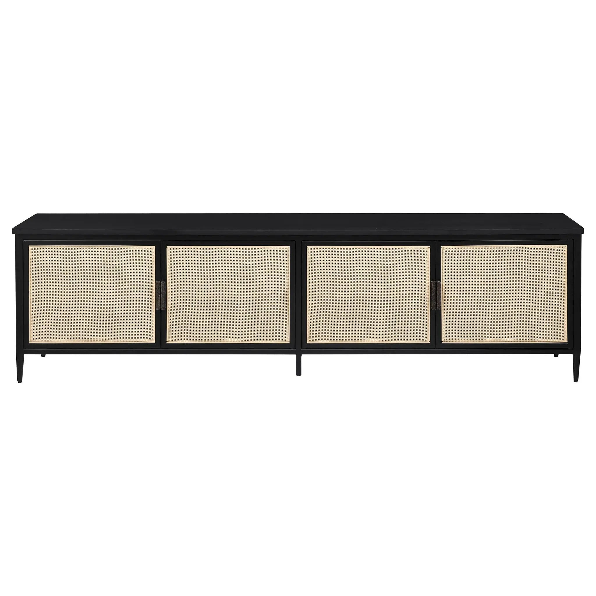 Amherst 4-door 78-inch Metal TV Stand Media Console Black by Unique Piece Furniture