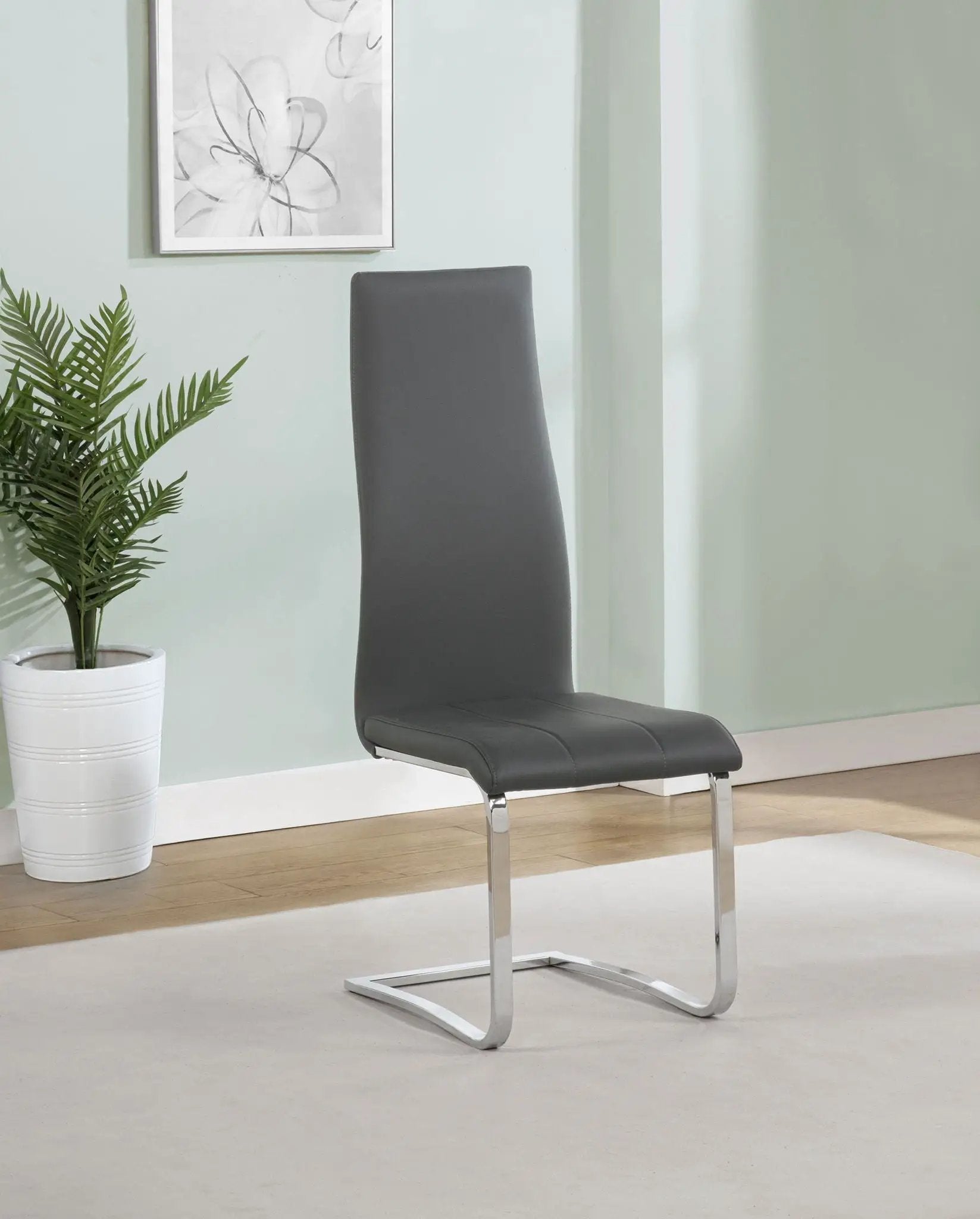 Montclair Upholstered Dining Side Chair Grey (Set of 4) by Unique Piece Furniture