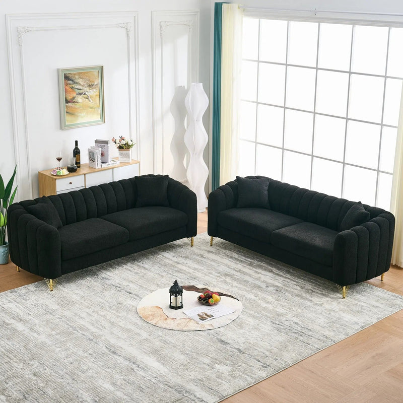 Oversized Sofa, Deep Tufted Couch by Unique Piece Furniture