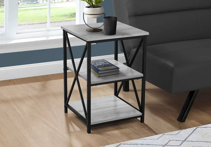 3 Tier Accent Table Side Marble Look Contemporary & Modern by HouseOfZazla