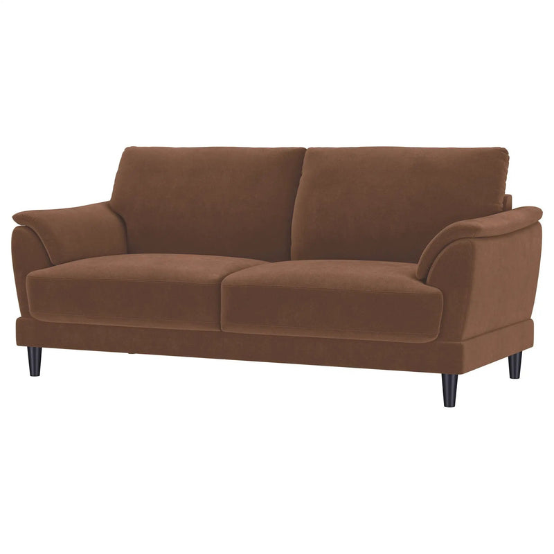 Selma Velvet Upholstered Crescent Arm Sofa Rust by Unique Piece Furniture