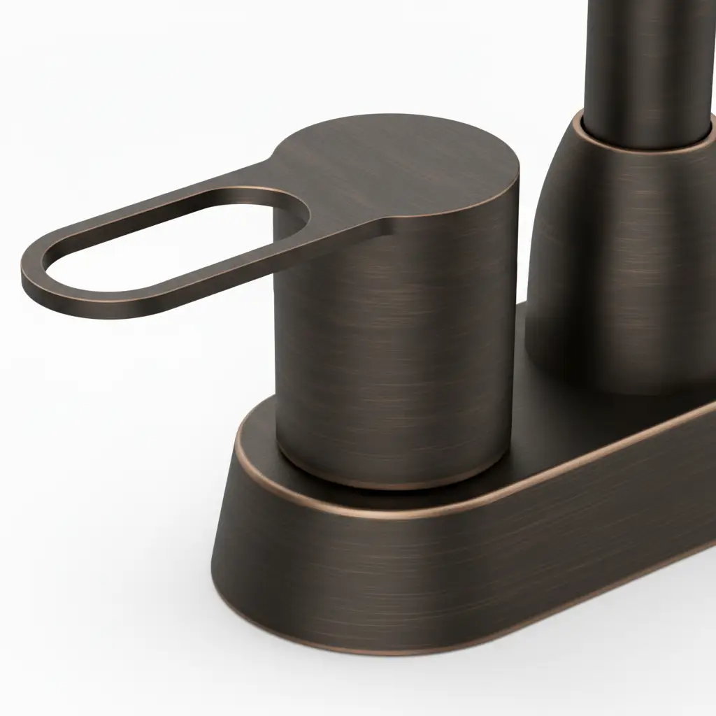 2 Handles Bathroom Sink Faucet, Oil Rubbed Bronze Centerset by HouseOfZazla