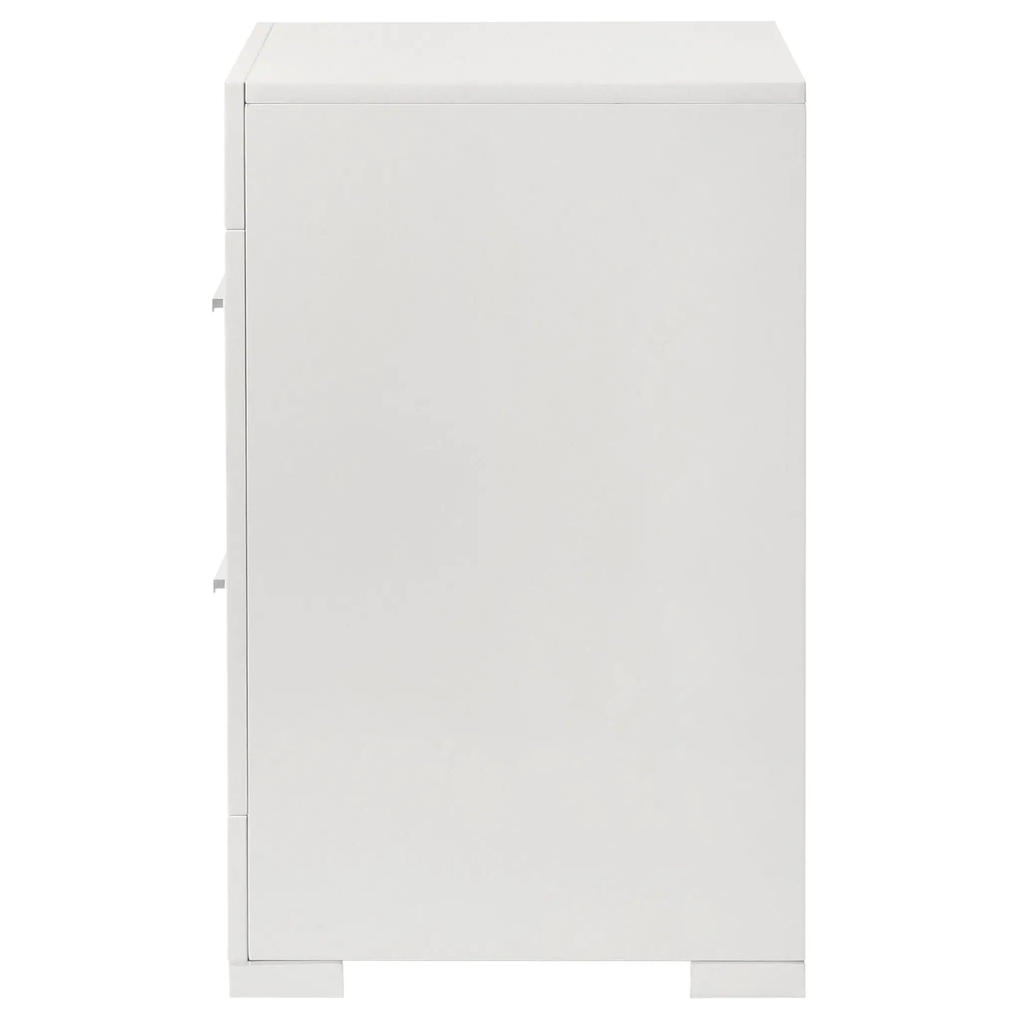 Ives 2-drawer Nightstand Bedside Table White High Gloss by Unique Piece Furniture
