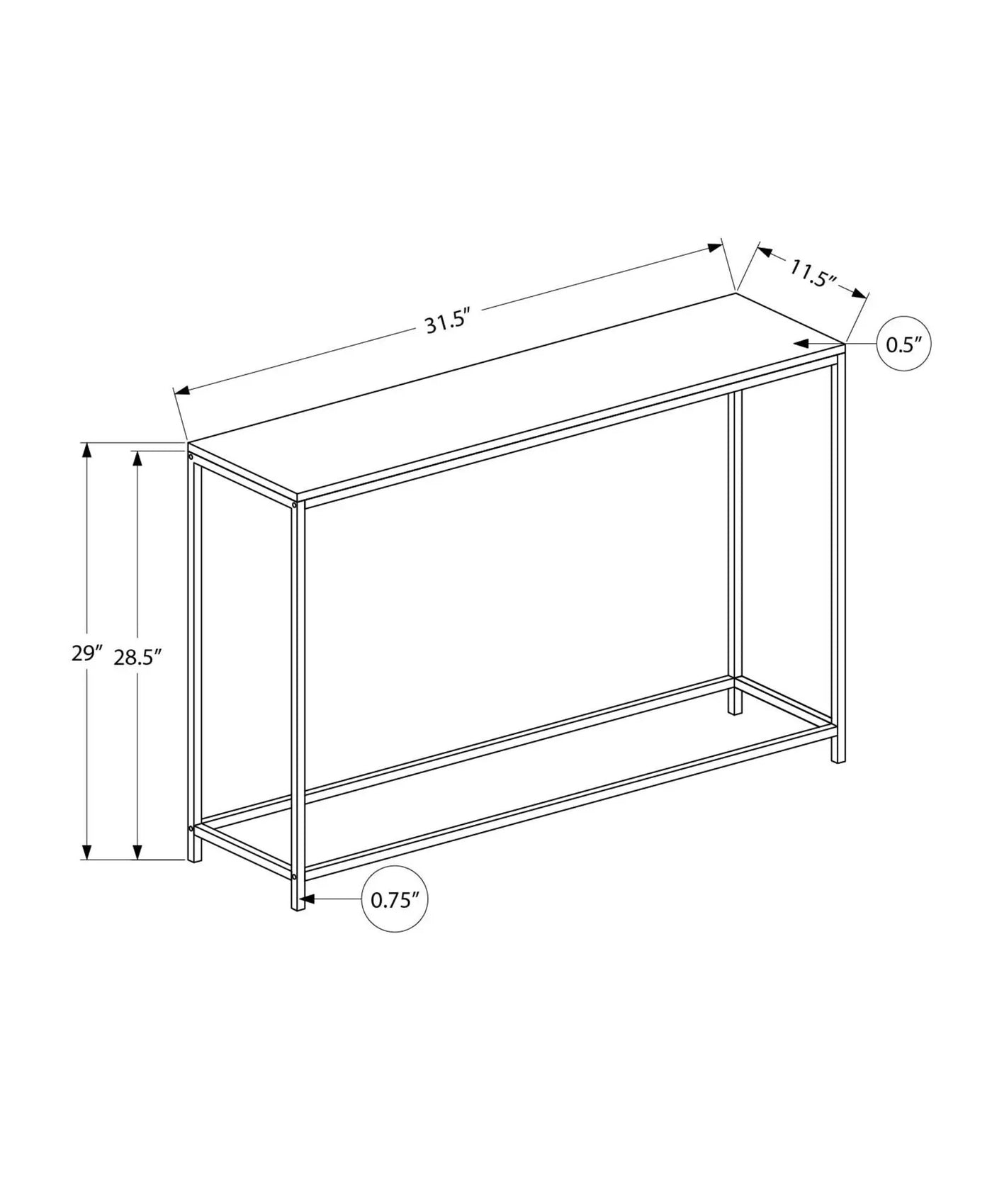 Accent Console Table For Entryway, Stable Support, Contemporary & Modern by HouseOfZazla