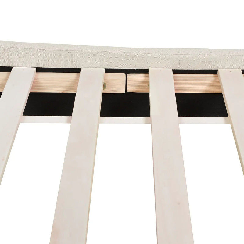 Aspen - King Vertical Tufted Headboard Platform Bed Set - Light Beige by HouseOfZazla