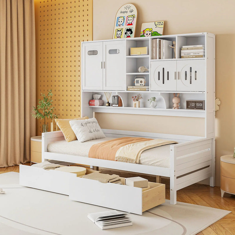 Daybed With All-In-One Cabinet And Shelf by Unique Piece Furniture
