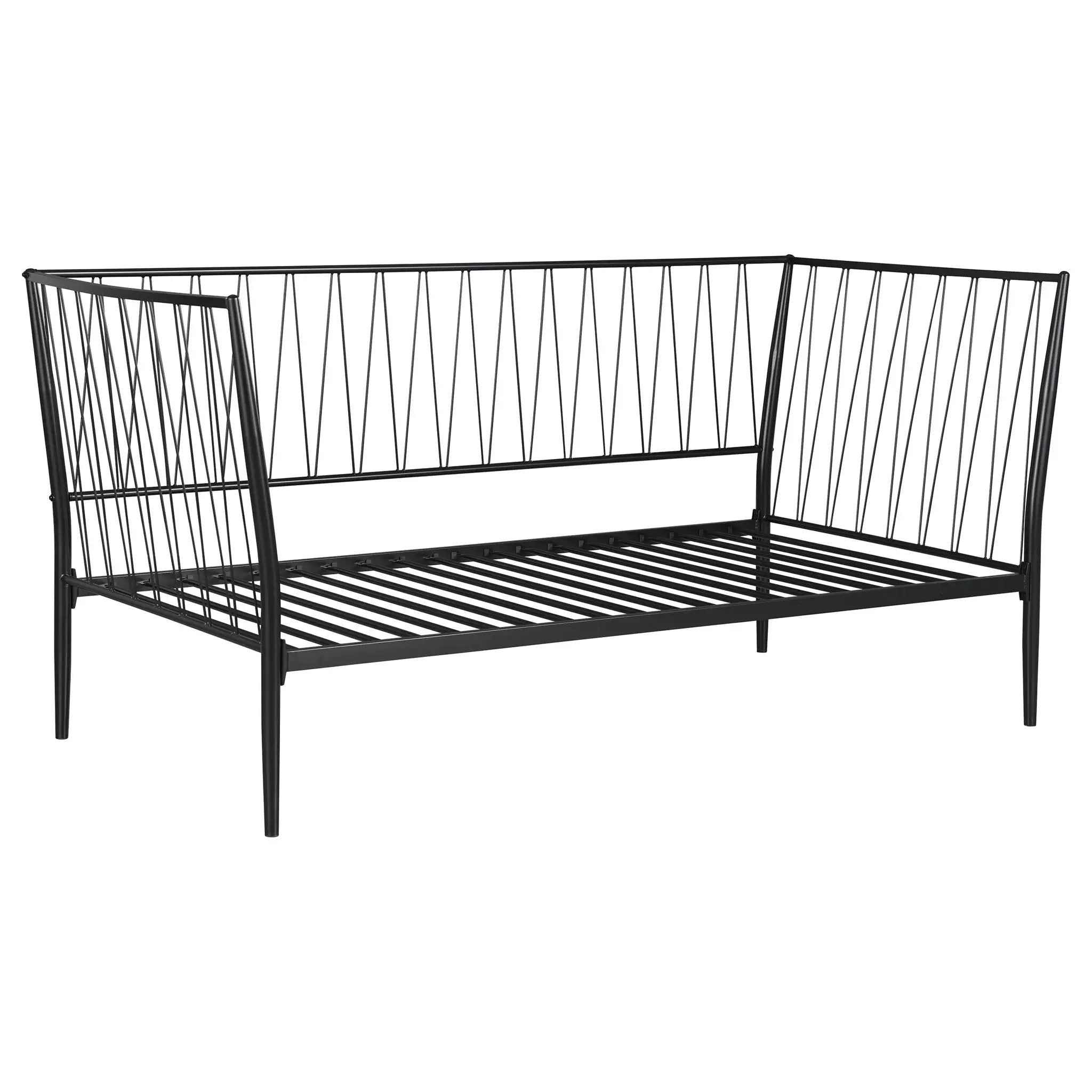 Vertigo - Twin Daybed With Slatted Support - Matte Black by HouseOfZazla
