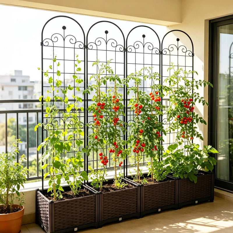 Metal Garden Trellis For Climbing Plants Outdoor Rustproof Plant Support Rose Trellis Netting Trellis by Unique Piece Furniture