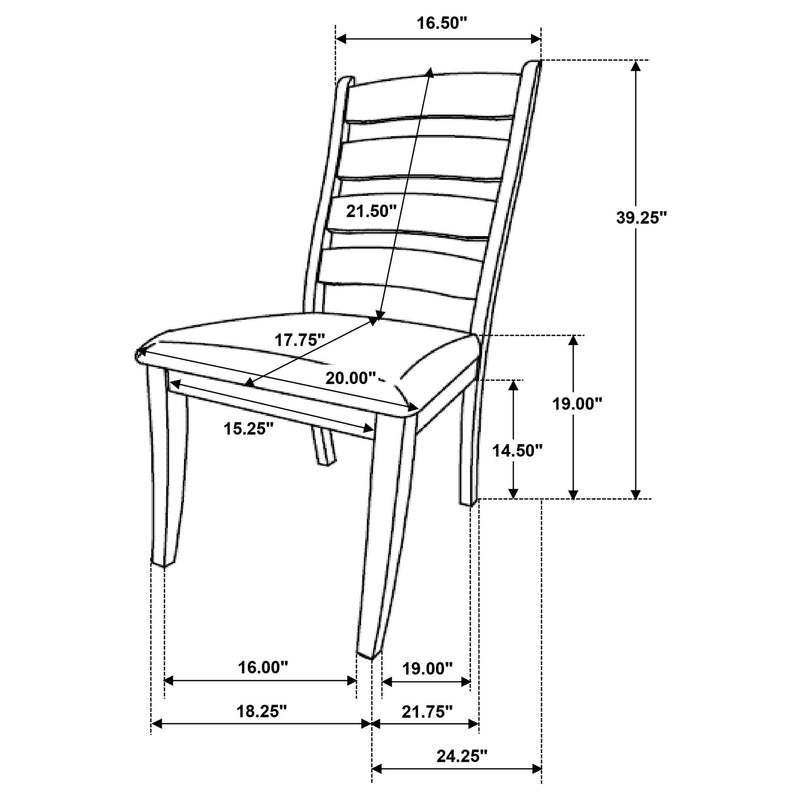 Sammy - Dining Side Chair (Set of 2) - Brown / Beige by HouseOfZazla