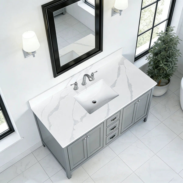 49-Inch Quartz Bathroom Vanity Top, photo 2 of 10