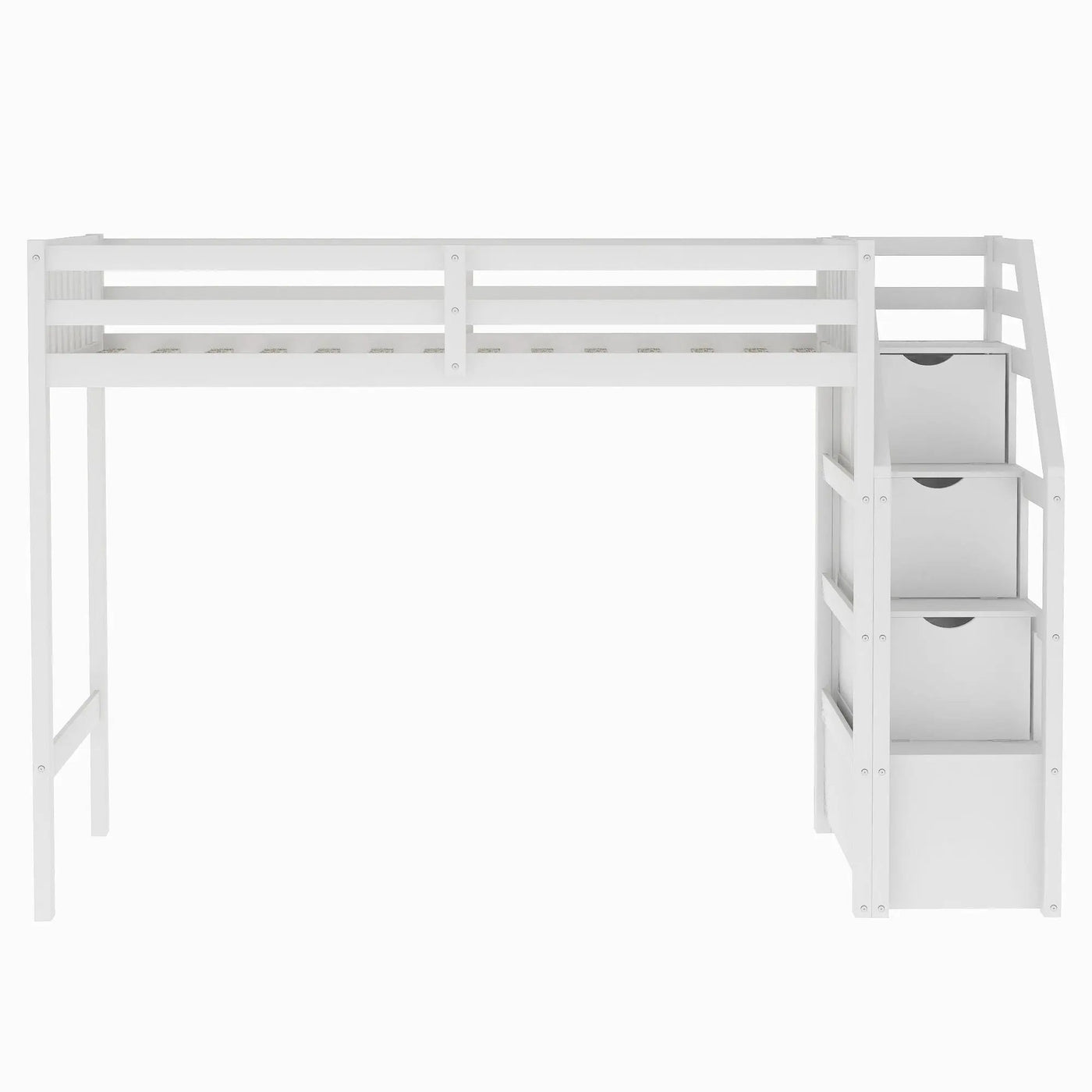 Loft Bed With Staircase And Storage by HouseOfZazla