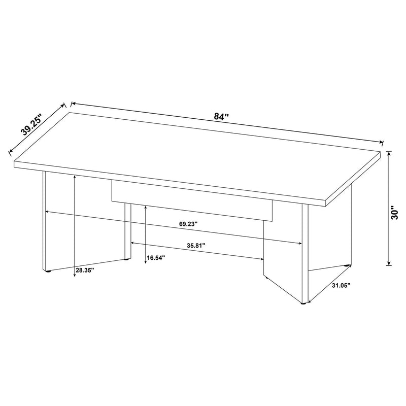 Jamestown 84-inch Composite Wood Dining Table Mango by Unique Piece Furniture
