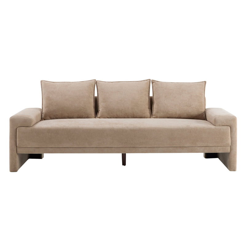 Algora 84.5 in. 3 Seater Modern Upholstered Velvet Sofa, Nomad by HouseOfZazla
