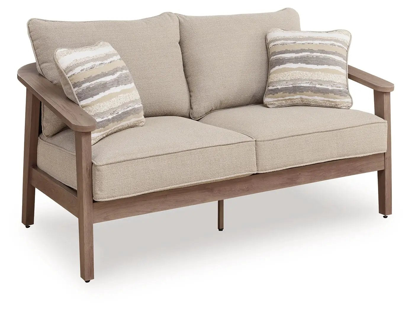 Harmony Headlands - Loveseat With Cushion - Natural / Gray by Unique Piece Furniture