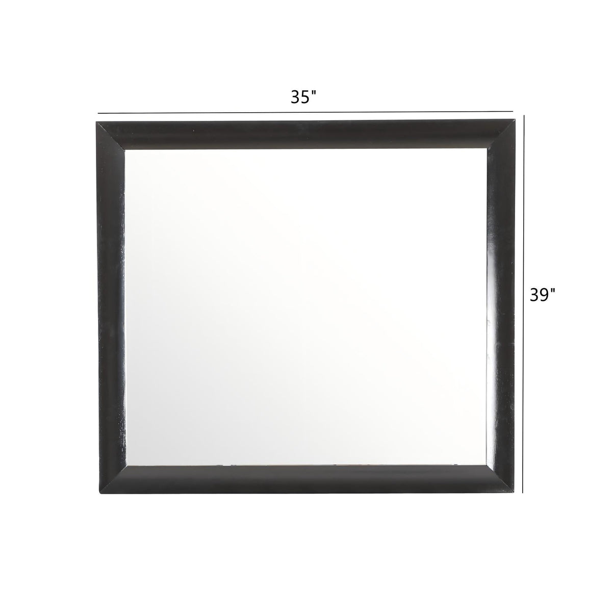 Marilla Mirror with Low Distortion Glass - Dark Brown, Light Brown, White, Black, photo 13 of 21