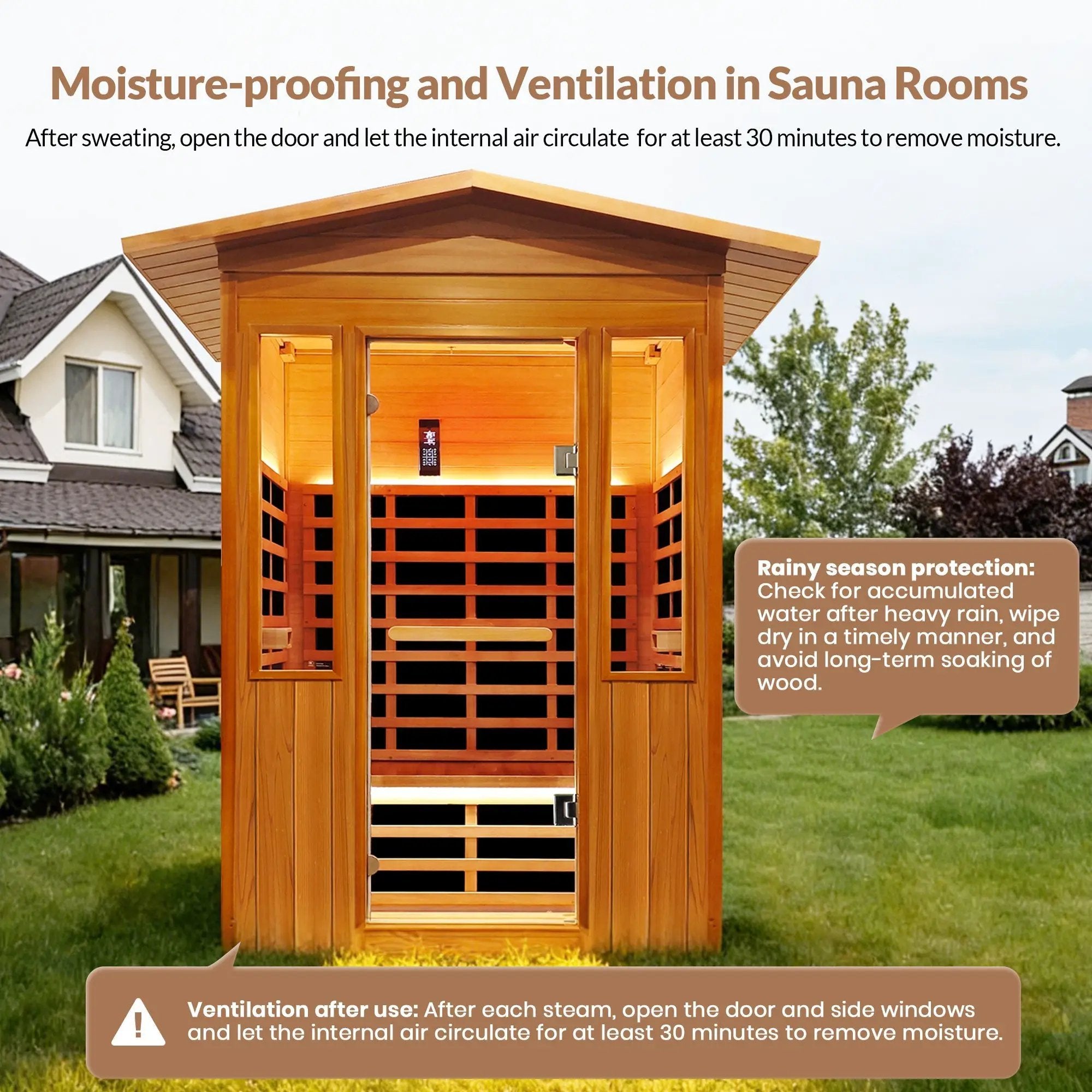 Outdoor Double Red Cedar Far Infrared Sauna Room by HouseOfZazla