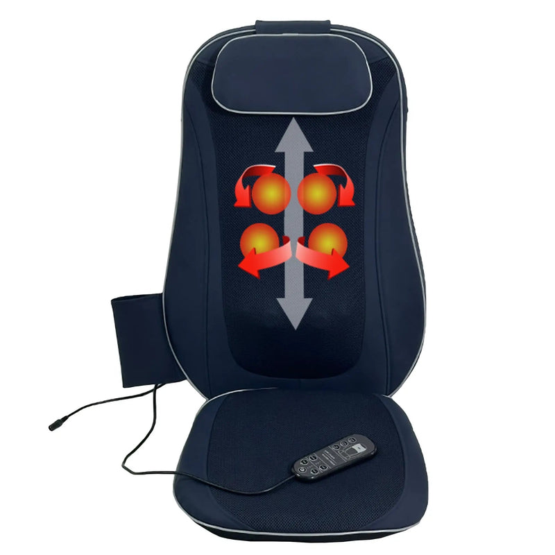 Shiatsu Back Massager with Kneading and Heating-Dark Blue by HouseOfZazla