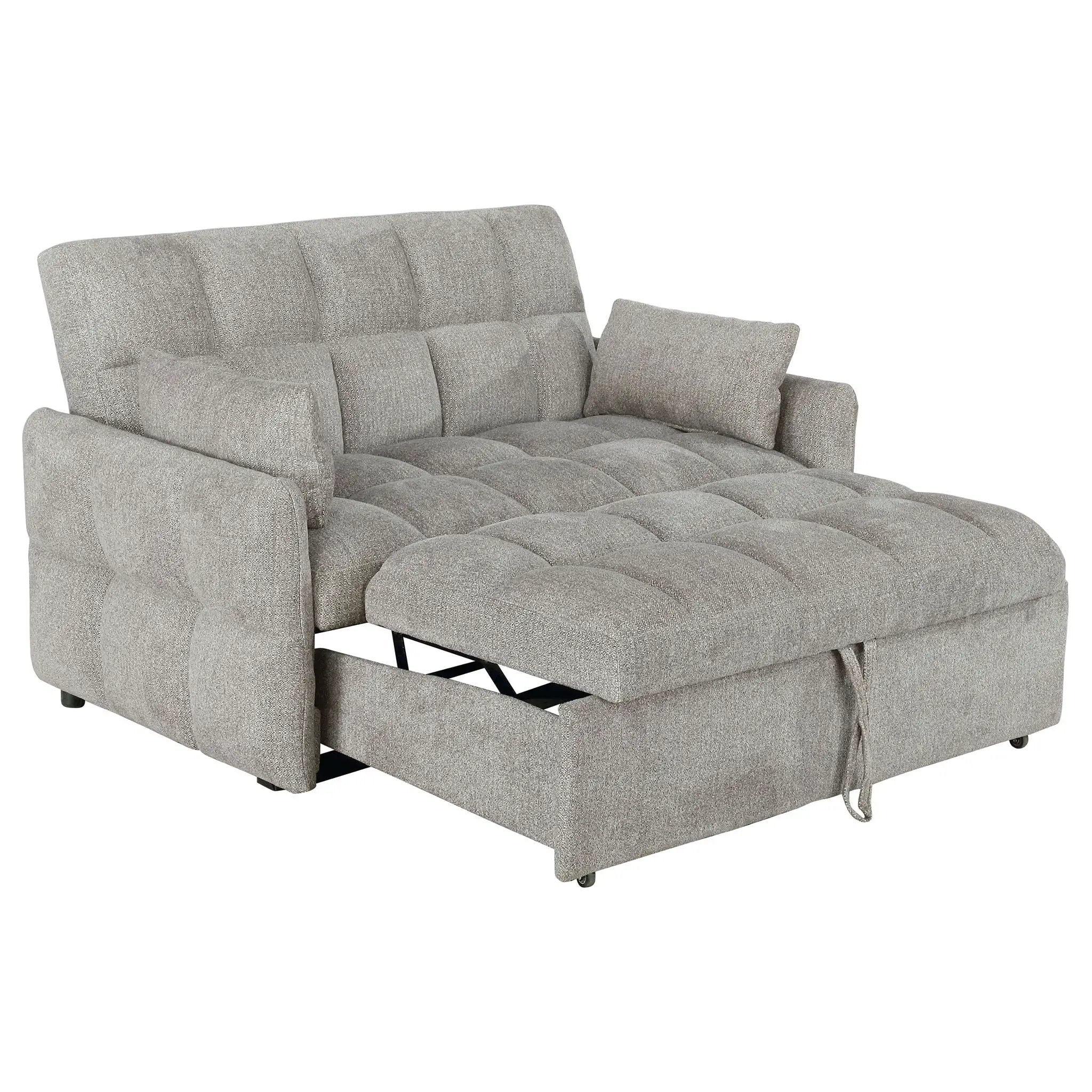 Cotswold Upholstered Convertible Sleeper Sofa Bed Light Grey by Unique Piece Furniture