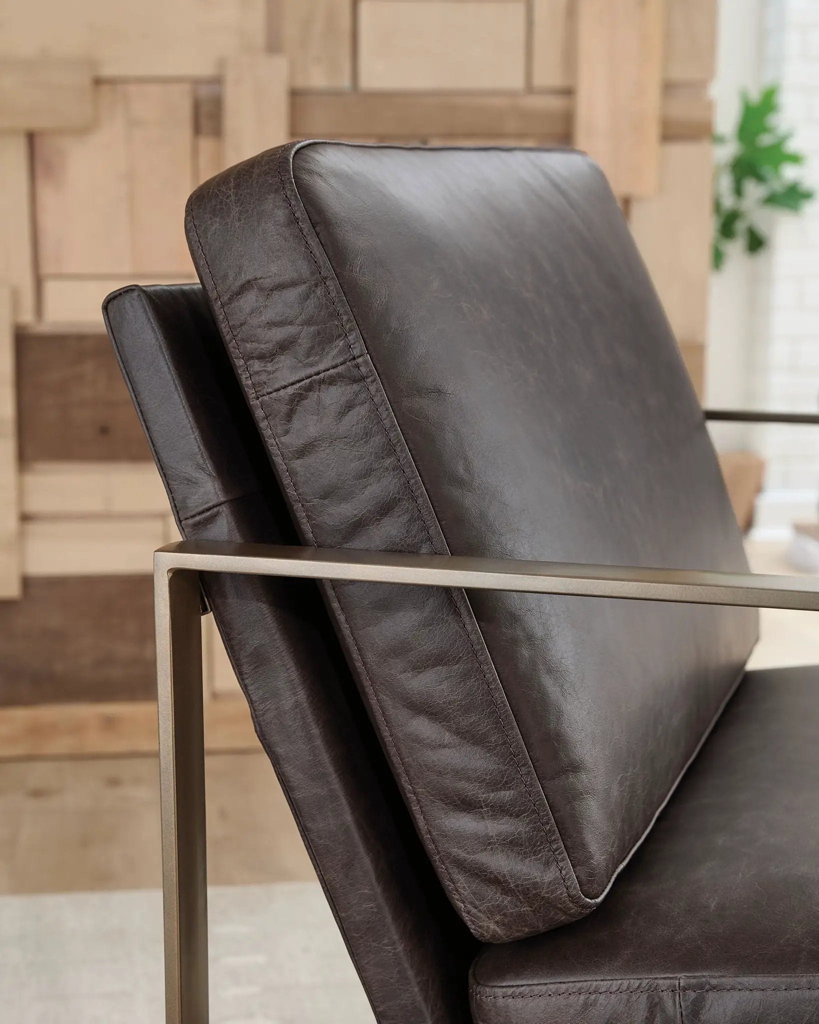 Bradett - Accent Chair - Dark Brown / Gold Finish by Unique Piece Furniture