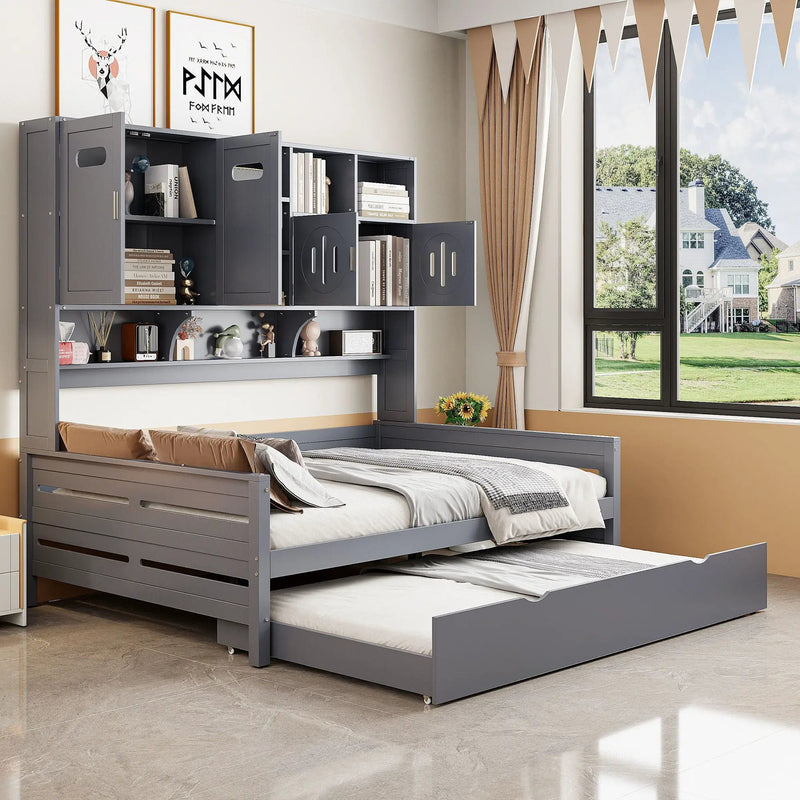 Daybed With All-In-One Cabinet And Shelf by HouseOfZazla