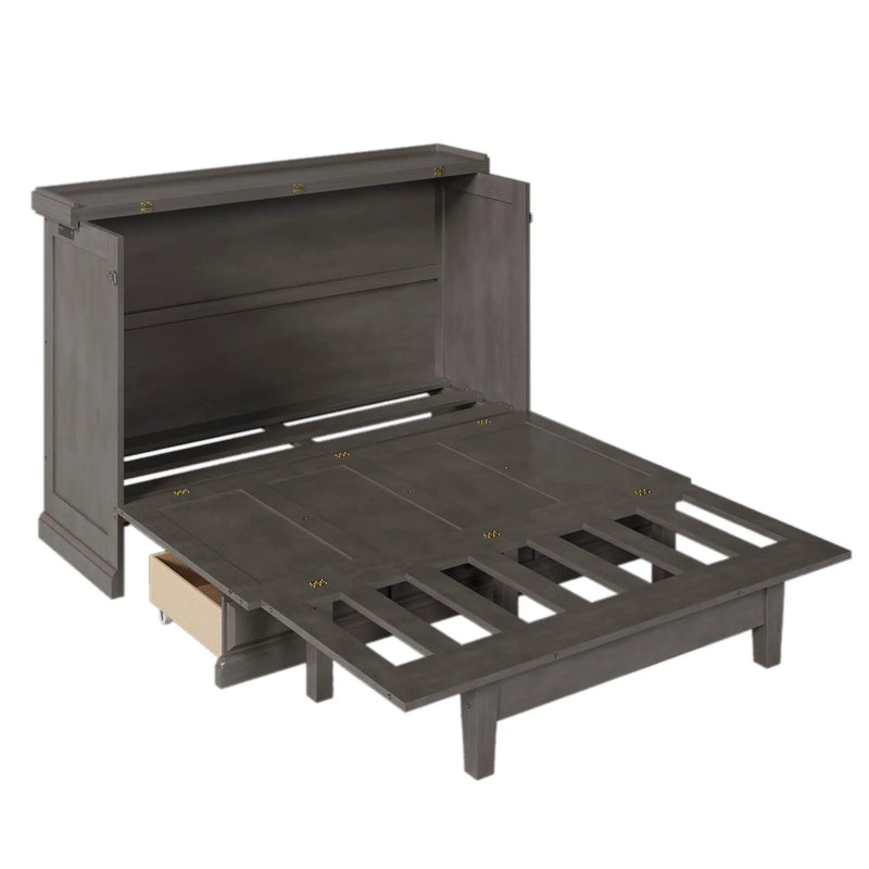 Murphy Bed Chest Cube Cabinet With Charging Station And Large Storage Drawer by HouseOfZazla