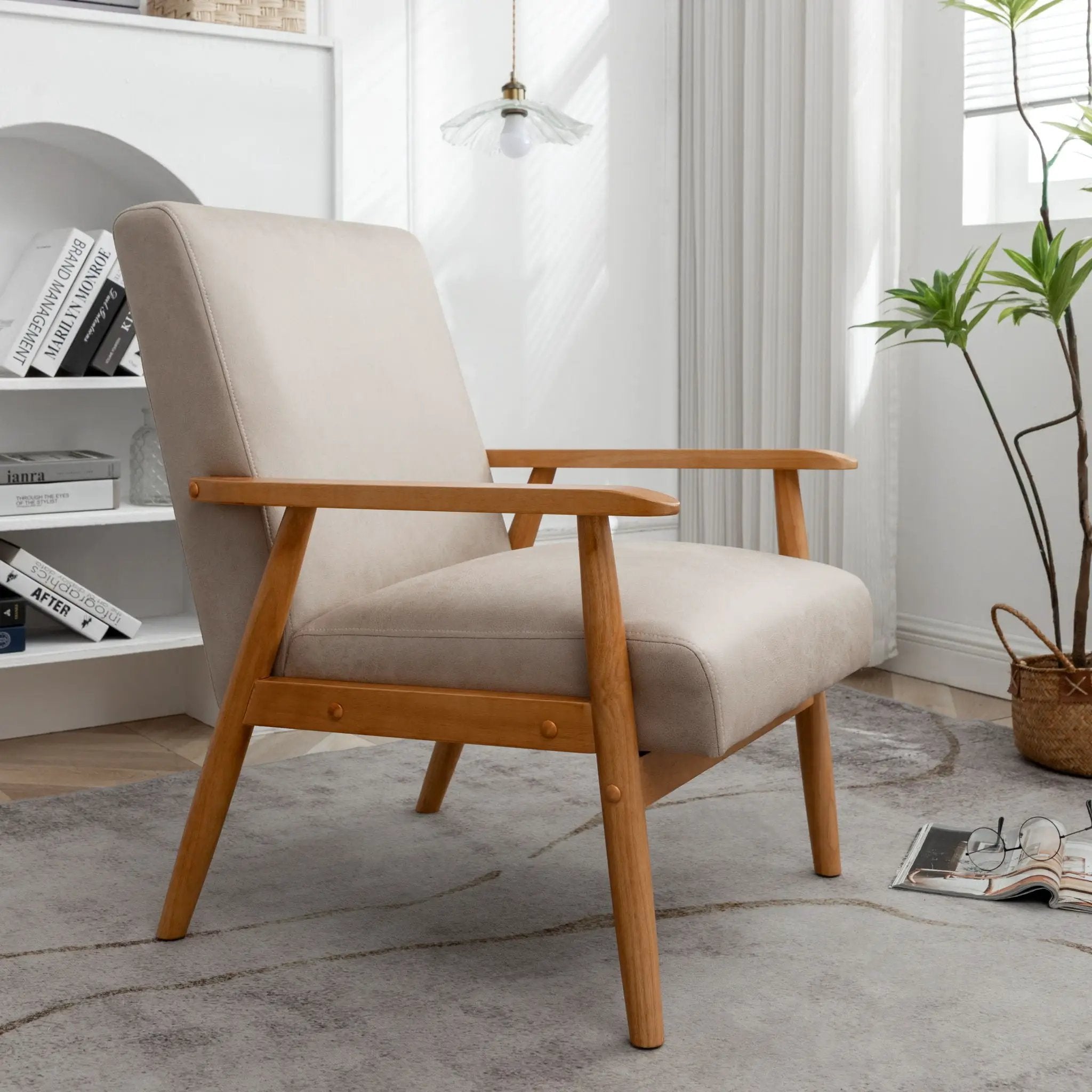 Wide Classic Mid-Century Modern Arm Chair by HouseOfZazla