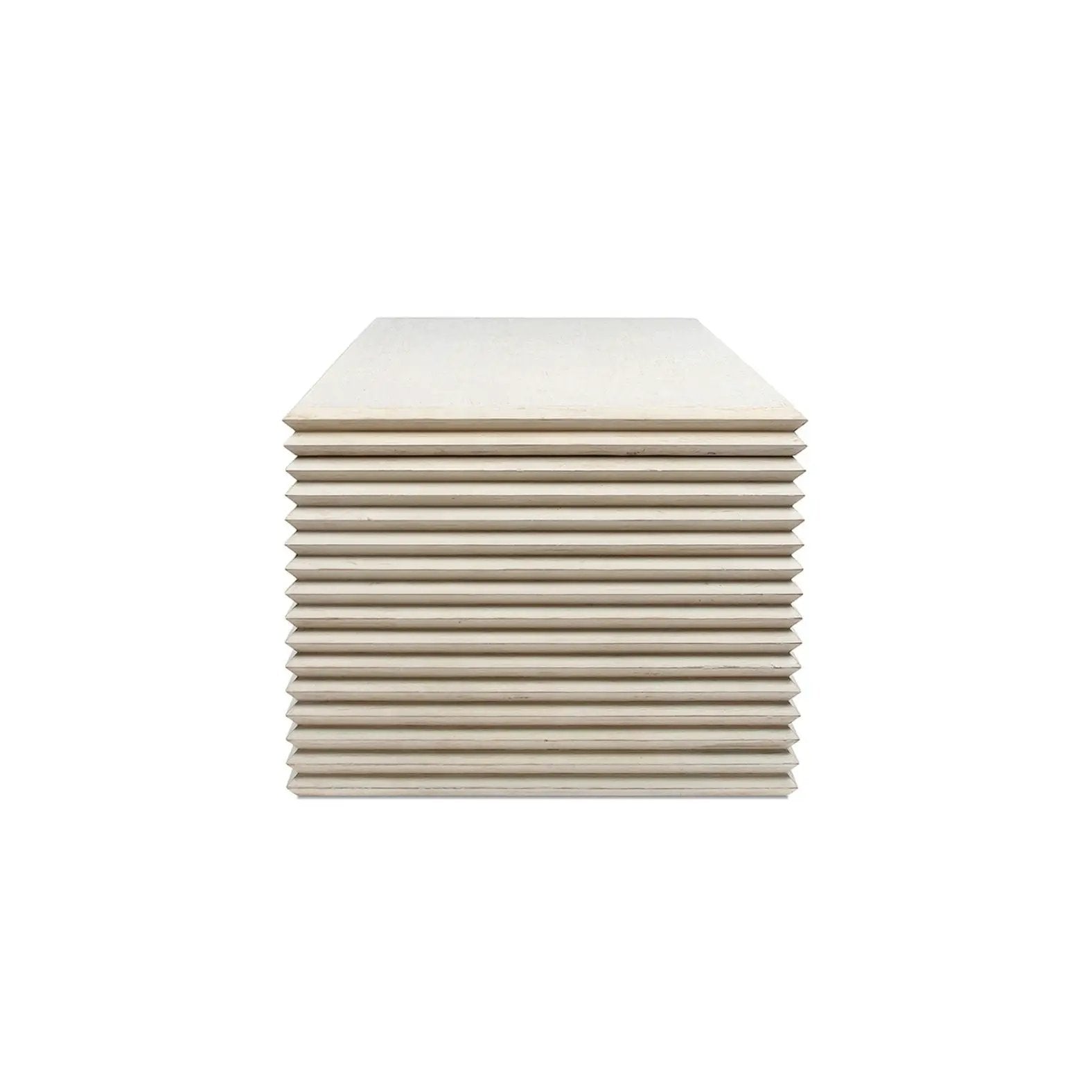 Veda - Geometric Waterfall Dining Table - White by HouseOfZazla