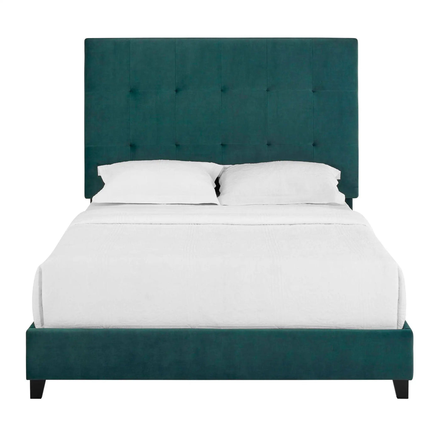 Tufted Upholstered Headboard Platform Bed by HouseOfZazla