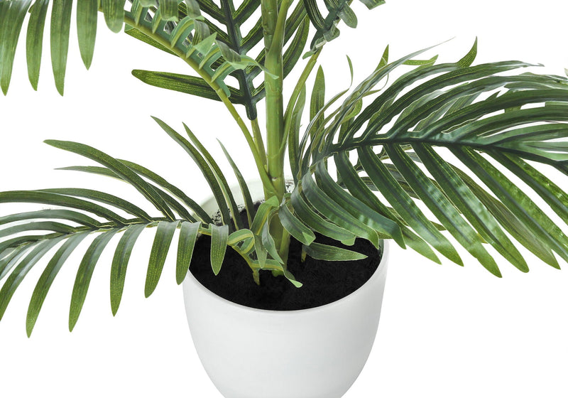 28" Tall Artificial Indoor Palm Tree with Realistic Adjustable Leaves - Green, photo 4 of 4