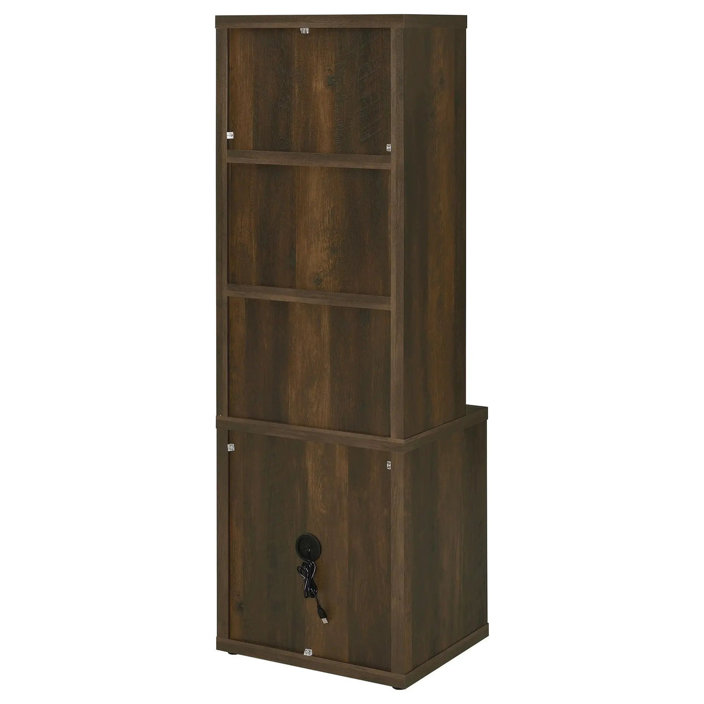 Geary - 3 Shelf Bookcase With USB Charging And Lockable Top Drawer by HouseOfZazla