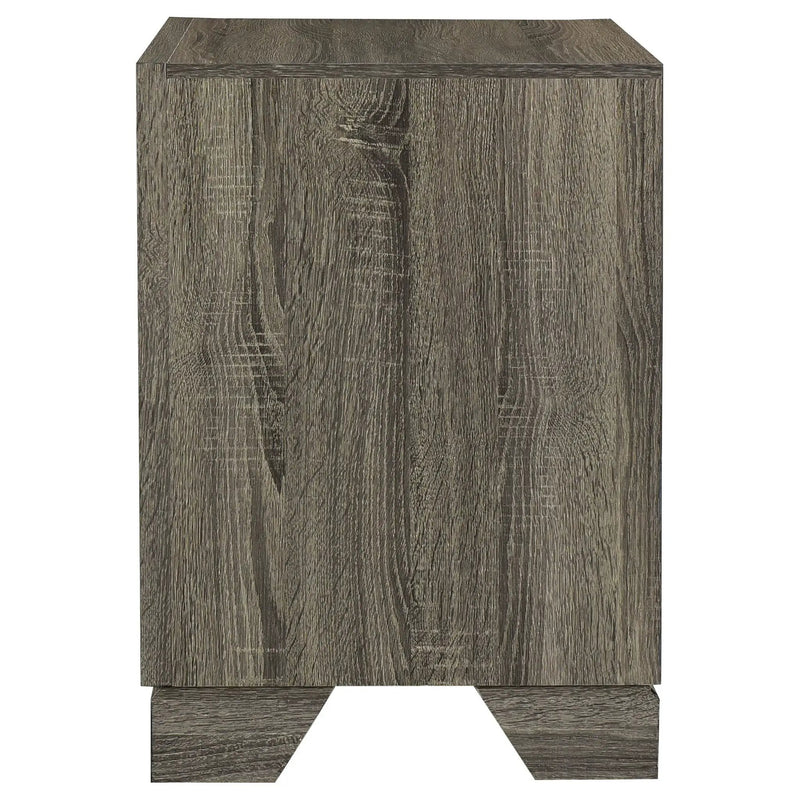 Wright 2-drawer Nightstand Bedside Table Brown Oak by Unique Piece Furniture