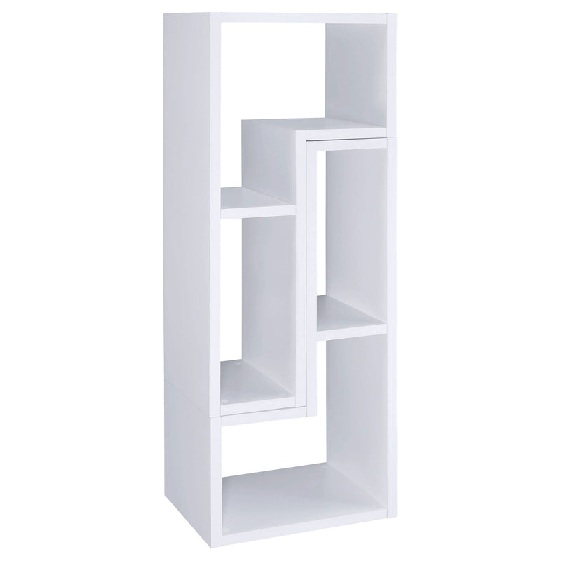 Convertable L-Shaped Bookcase With Open Shelves - White by HouseOfZazla