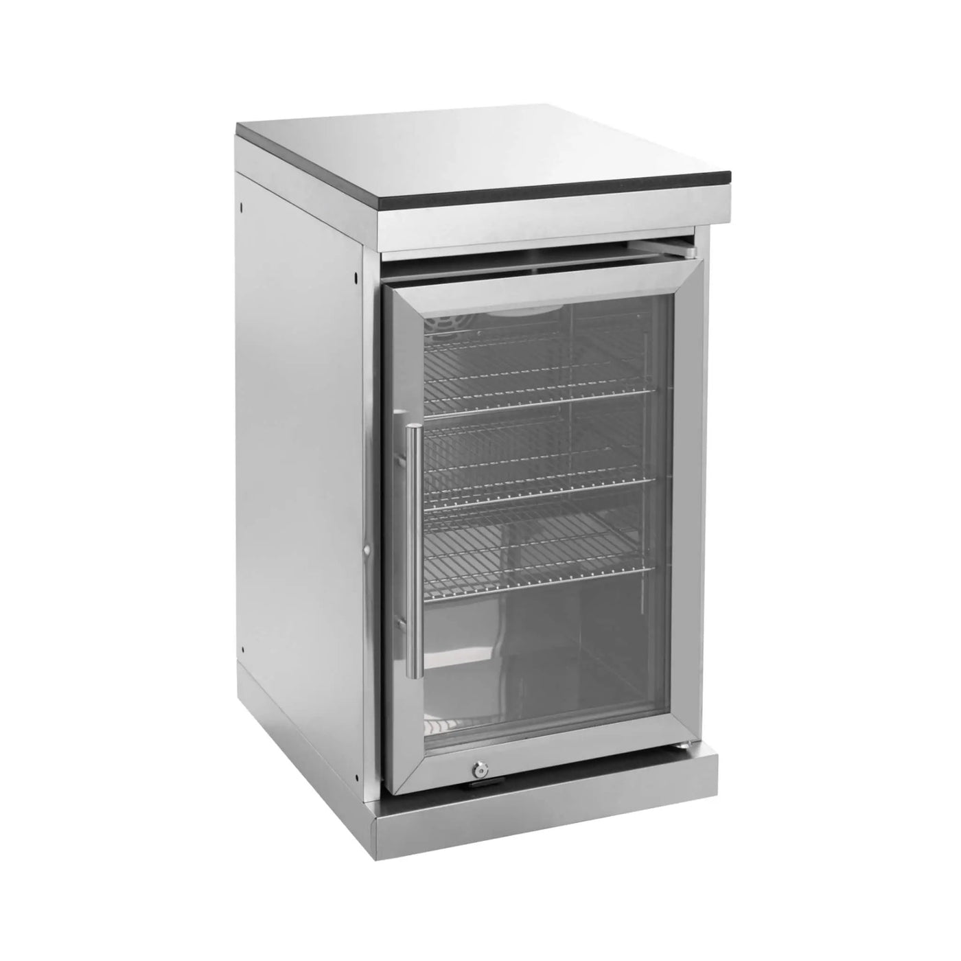 Castelle Flame Amalfi 97-Inch 4-Burner 72K BTU LP Outdoor Kitchen Grill Island With Wine Cooler, Rotisserie, Cabinets, And Granite Countertops (SAK70319) by SAKSBY WHOLESALE