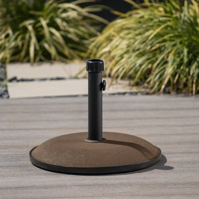 Holder Round Umbrella Base 33 Lbs Concrete - Brown by HouseOfZazla