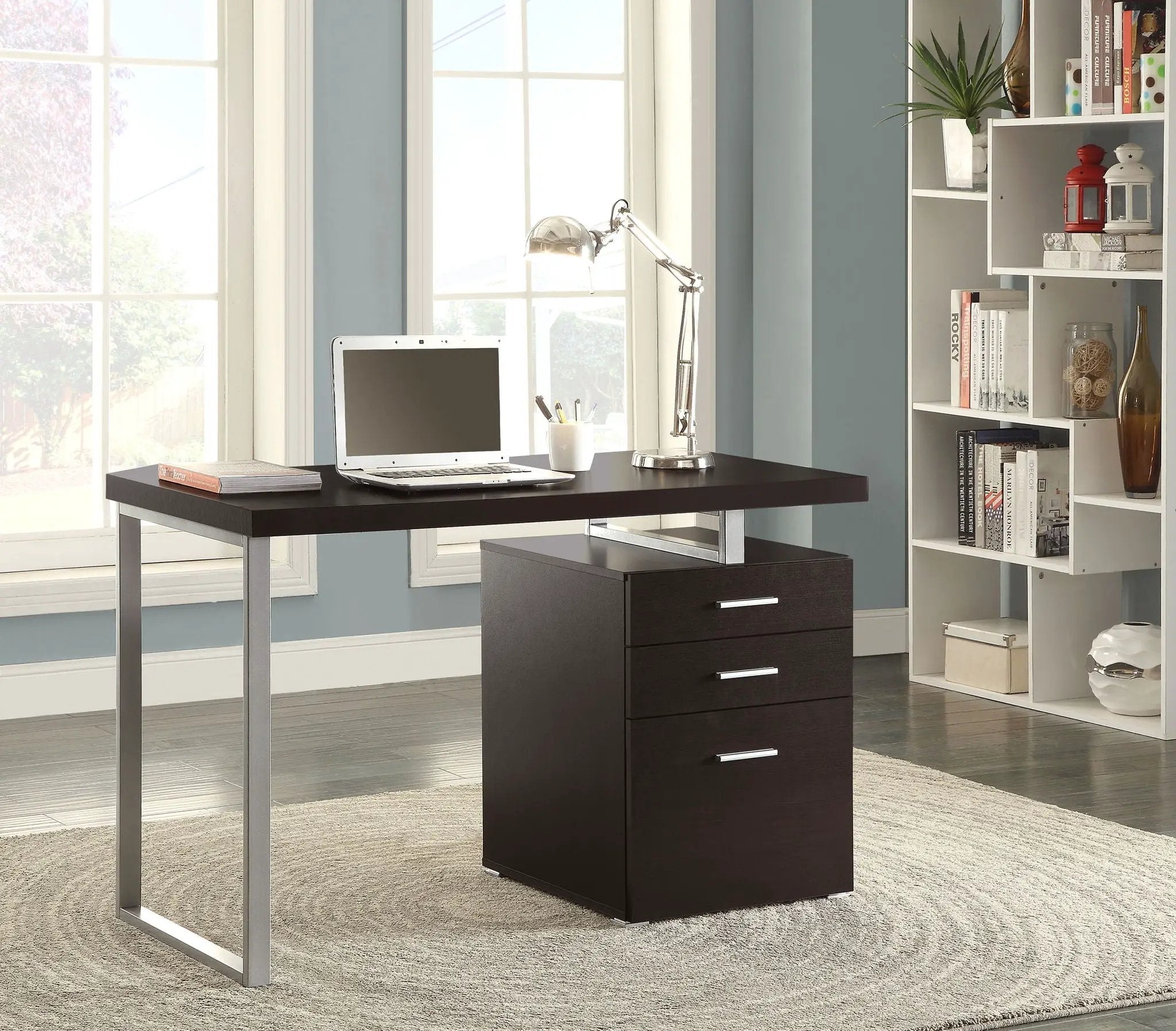 Brennan 47-inch 3-drawer Office Computer Desk Cappuccino by Unique Piece Furniture