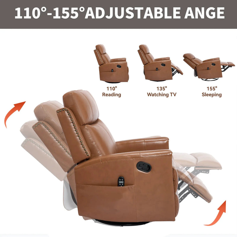 Deep Swivel Recliner and Massage Chair by HouseOfZazla