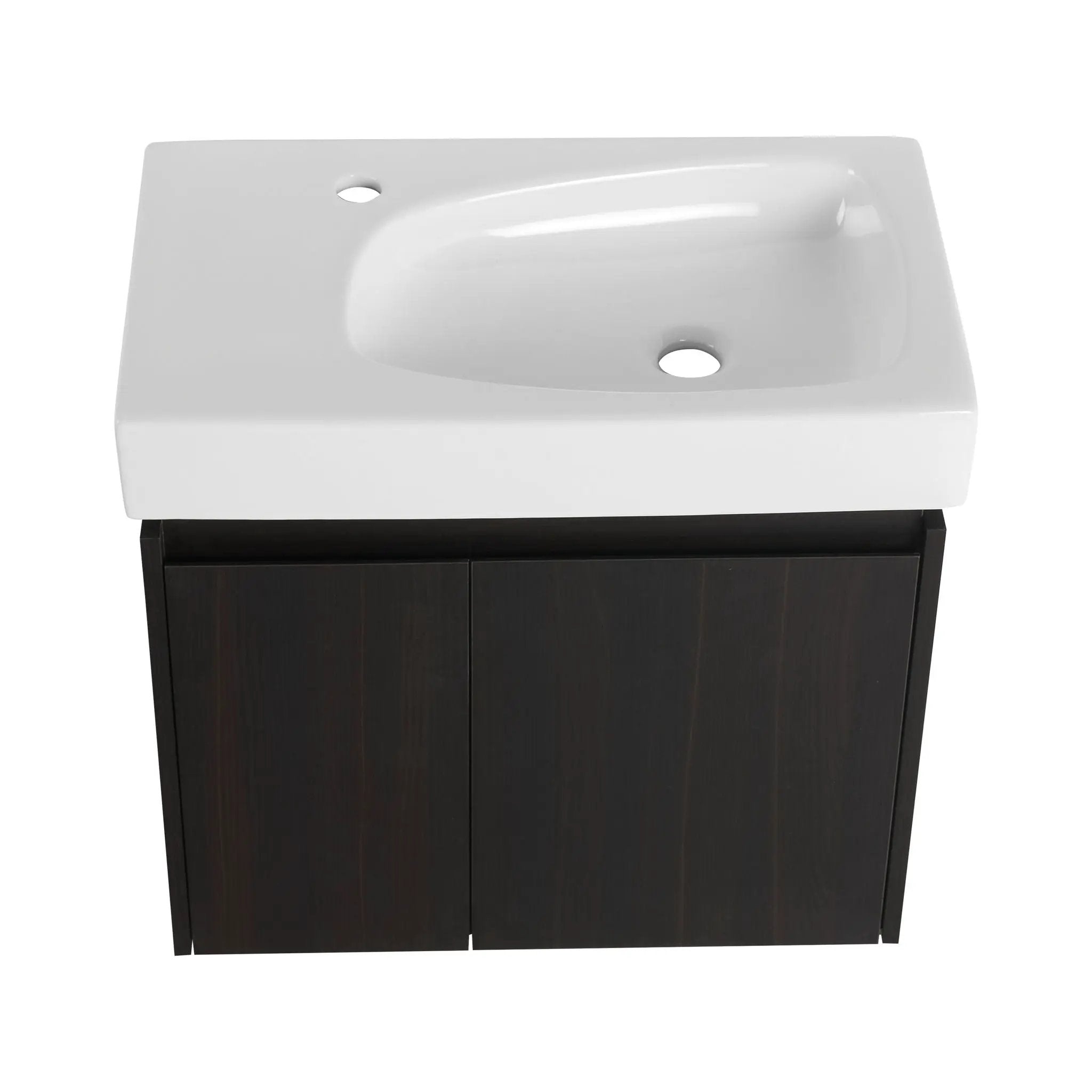 Modern Bathroom Vanity With Ceramic Basin, Wall Mounted Floating Sink Combo, Storage Cabinet by Unique Piece Furniture