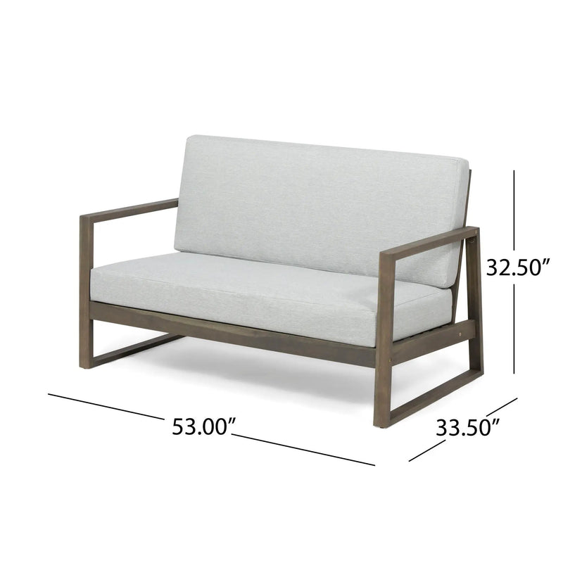 Belgian Loveseat & Coffee Table Set With Water Resistant Cushions by HouseOfZazla