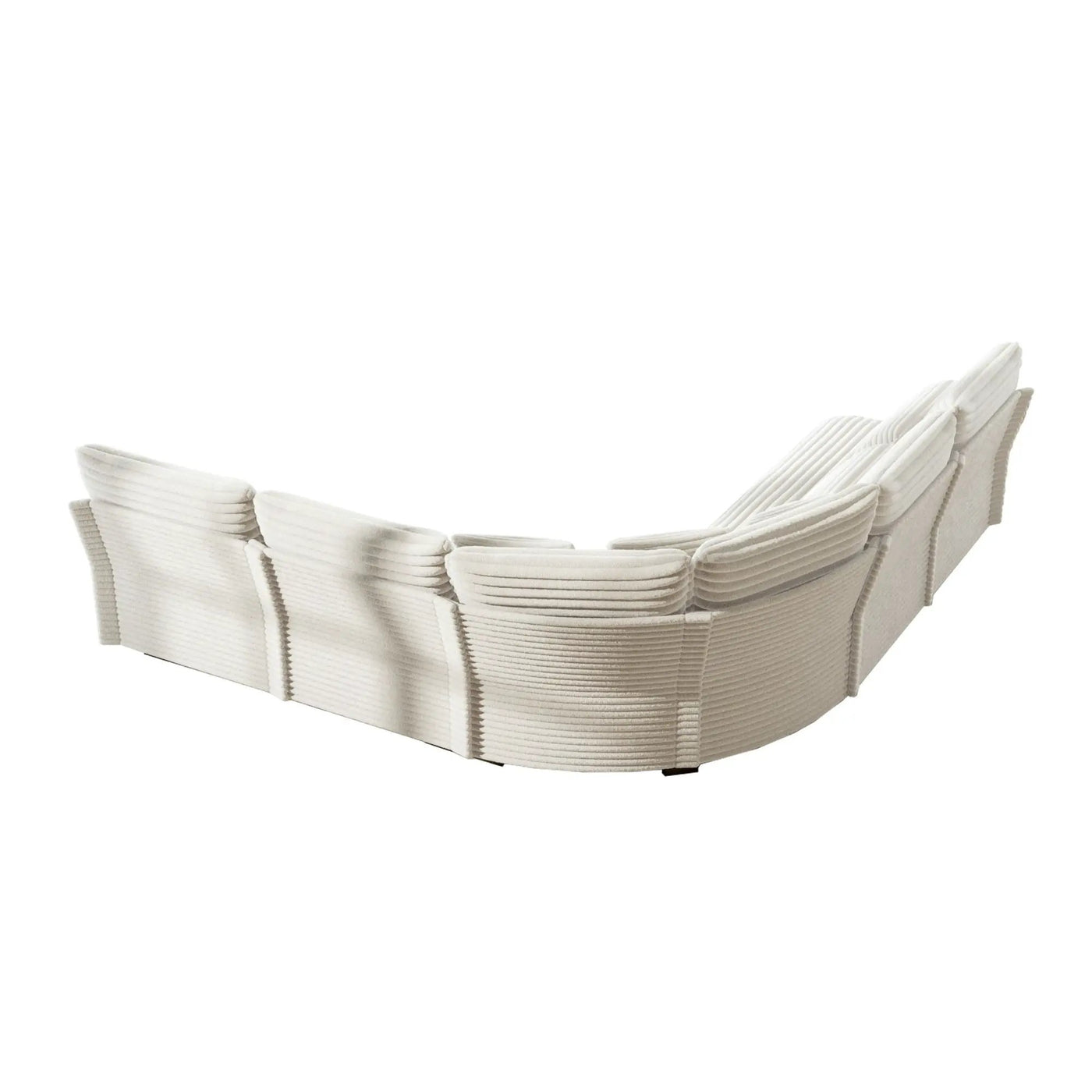 5 Seater L Shaped Sectional Sofa With Curved Corner, 7 Pillows by HouseOfZazla