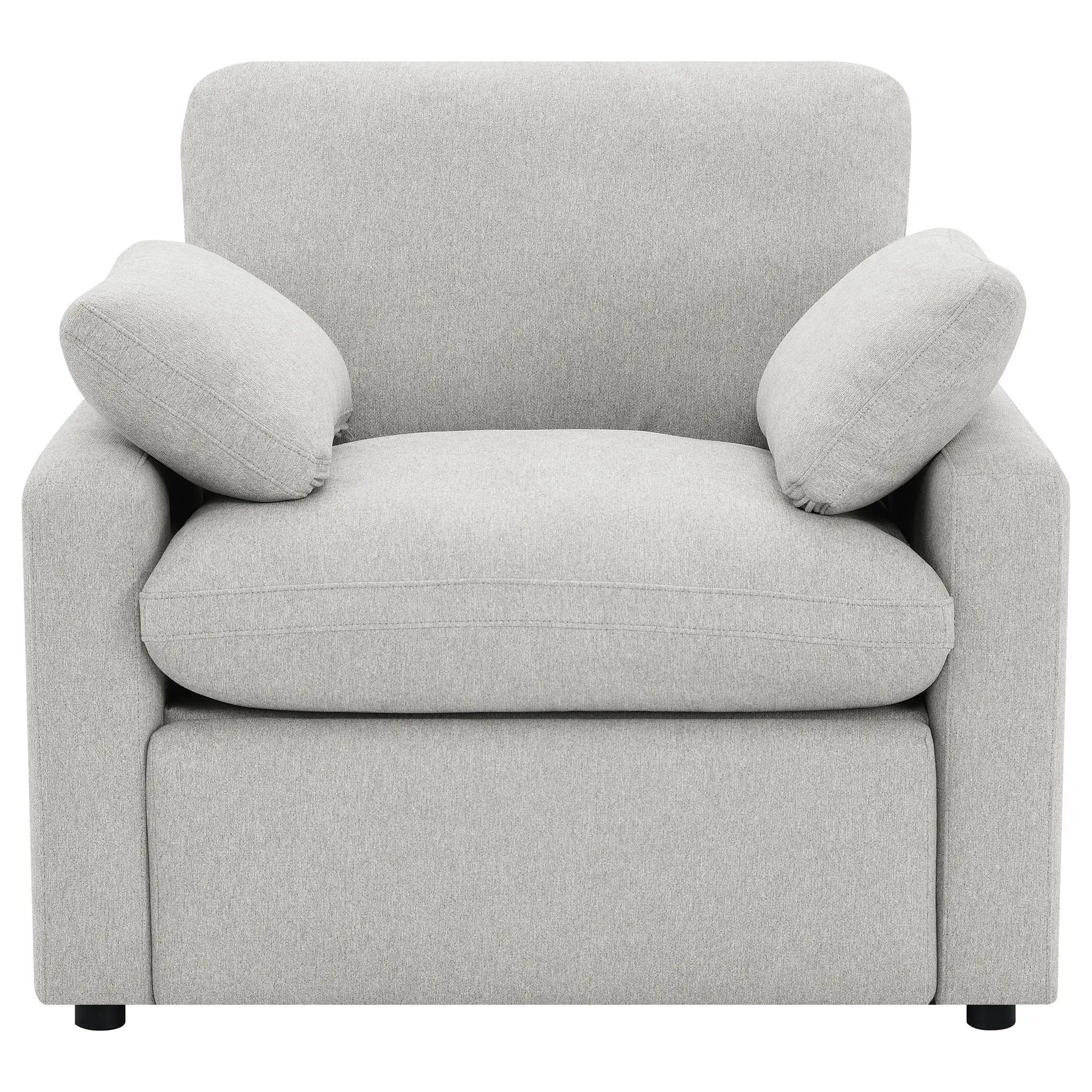 Collins Upholstered Power Recliner Chair Grey by Unique Piece Furniture