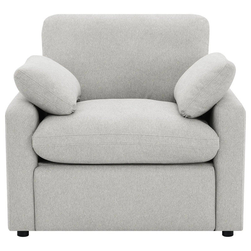 Collins Upholstered Power Recliner Chair Grey by Unique Piece Furniture