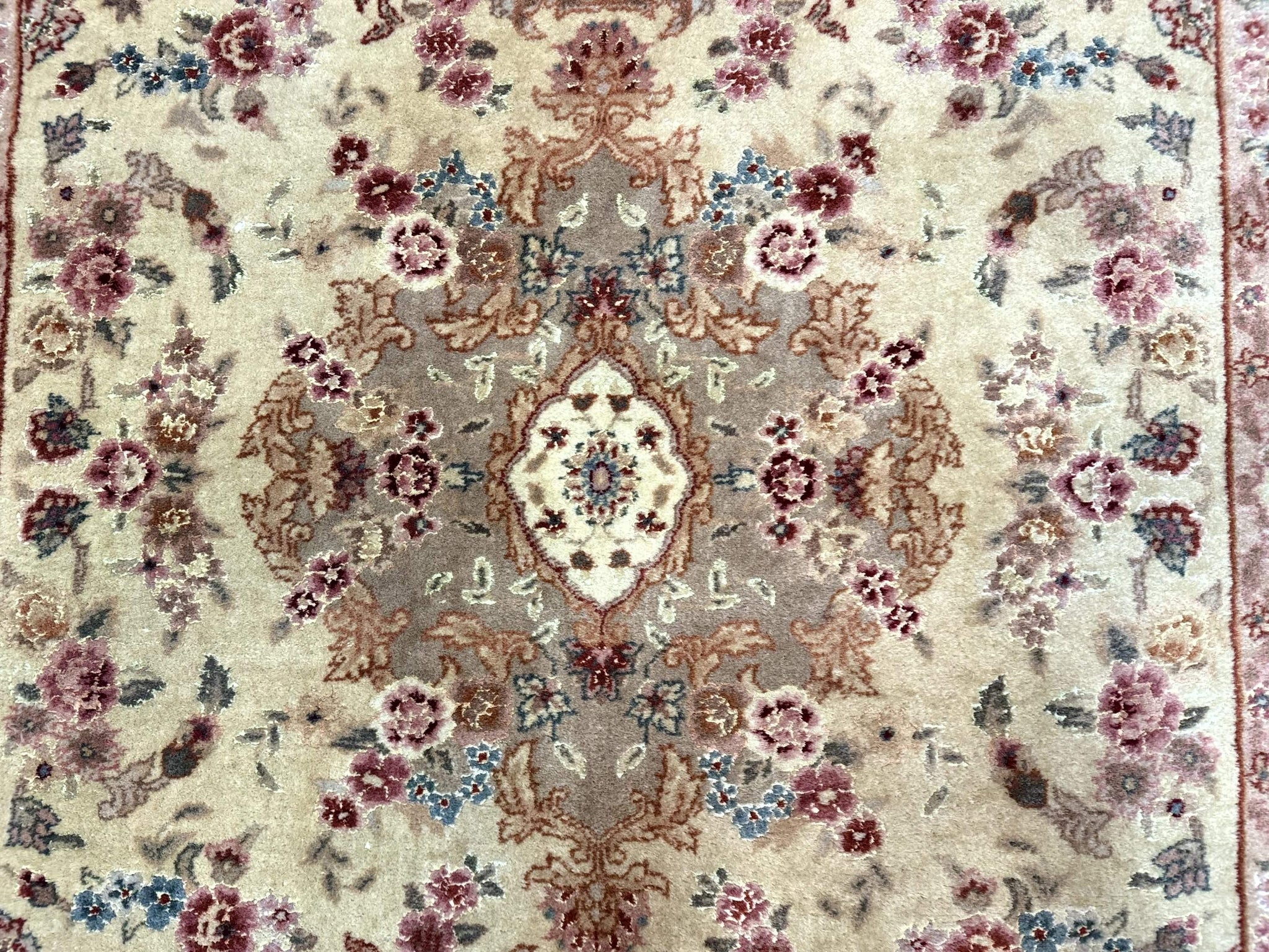 Sino Persian Rug 4x6, Wool and Silk Highlights, Fine 200 KPSI by Jewel Rugs