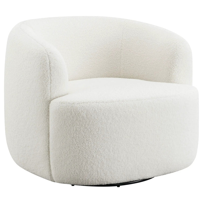 Denae - Upholstered Swivel Chair - Ivory by HouseOfZazla