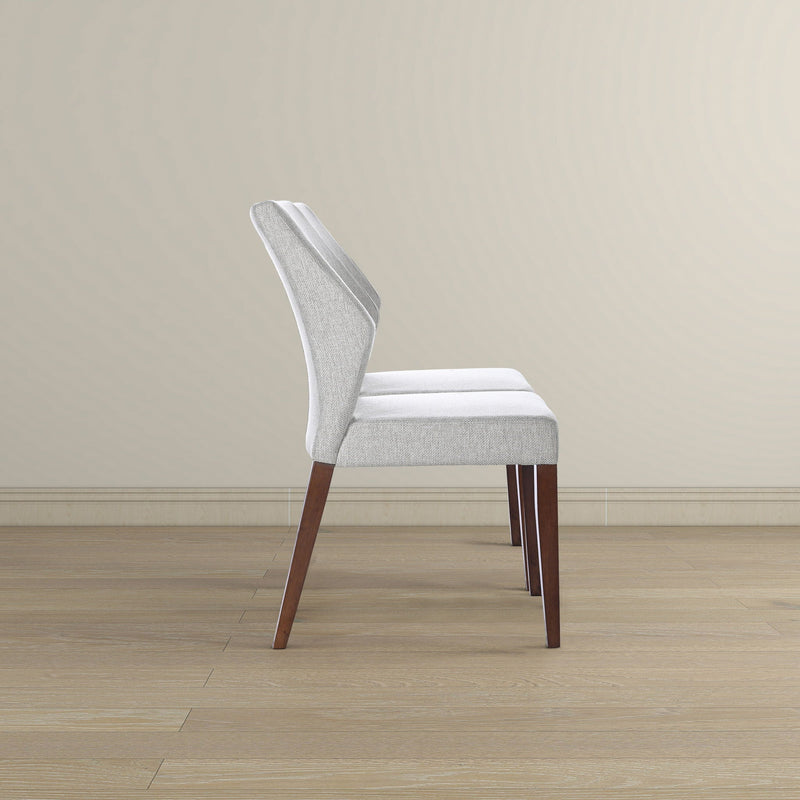 Light Gray Dining Chair Set of 2 with Solid Wood Frame - Upholstered, photo 7 of 9